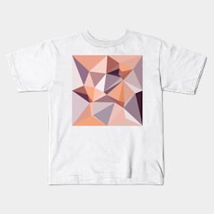 Almond Beige Abstract Low Polygon Background Kids T-Shirt